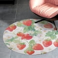 thumbnail image 4 of Strawberry Fruit Watercolor Round Carpet Circle Rug Outdoor Patio Area Rug Washable Large Area Rugs Hallway Room Decor Fitness Mats, 4 of 8