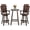 Carbonized, variant on EPICOZY 3-Piece Patio Bar Set, Solid Log Wood Swivel Adirondack Chairs Set of 2 with Bar Height Table, 500 LBS Heavy Duty Rustic Outdoor Bistro Set for Porch, Deck, Pub, Cabin, Natural