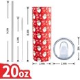 thumbnail image 2 of Christmas Insulated Tumbler 20 Oz with Lid & Straw - Santa Claus Themed Stainless Steel Travel Mug, Holiday Gift for Women Men (1 PC), 2 of 6