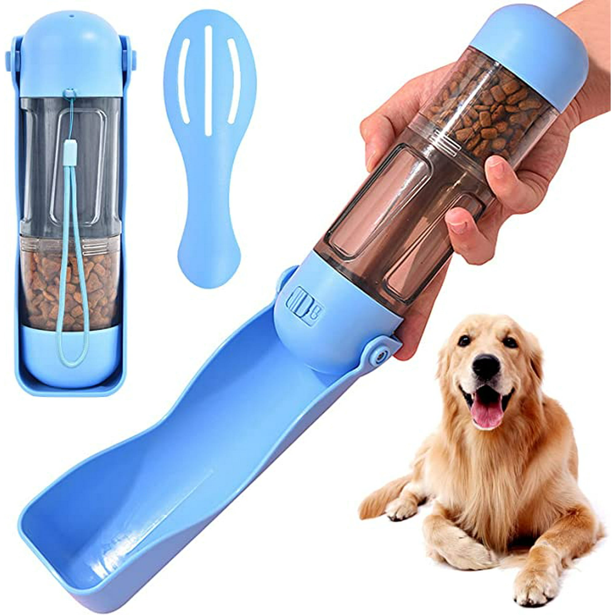 Hongchun Portable Dog Water Bottle Water Supply Dog Food Trash Bag Poop Shovel Outdoor Pet Walk Dog Water Bottle