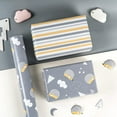 thumbnail image 3 of WRAPAHOLIC Reversible Baby Shower Wrapping Paper - Mini Roll - 17 Inch X 33 Feet - Cute Hedgehogs and Stripes Design for Birthday, Holiday, Party, 3 of 5