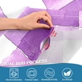 thumbnail image 3 of Yayeee Kitchen Curtains Tier Pair Light Filtering 27"x36" Rod Pocket Short Cafe Window Panel, Purple And White Pattern, 3 of 7
