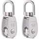 thumbnail image 1 of Polea giratoria simple M15 Polea simple de acero inoxidable de alta resistencia Bloque liso simple Rodillo de carga de 35 kg para cuerda de elevación Cable Tendedero Ormromra QH-122, 1 of 1
