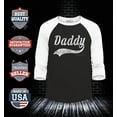 thumbnail image 2 of Shop4Ever Men's Daddy Classic Baseball Gift for Father Raglan Baseball Shirt X-Small Black/White, 2 of 4