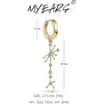 thumbnail image 4 of Aros colgantes de oro para mujer, estilo bohemio, de playa, sencillos y delicados, rellenos de oro de 14 k, con diseño de constelación, código de producto 67777 Constelación, 4 of 5