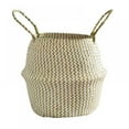 thumbnail image 3 of ZenBath Macrame Woven Seagrass Belly Basket for Storage, Decoration, Laundry, Picnic, Plant Pot Cover,and Grocery and Toy Storage, 3 of 13