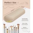 thumbnail image 5 of LESYAO Travel Makeup Brush Holder, Silicone Make up Brush Organizer Bag, Zipper Anti-Fall Out Makeup Brush Pouch for Daily, Work or Gift Giving - Khaki, 5 of 8