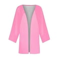 thumbnail image 5 of ZQGJB Lightweight Cardigans for Women Trendy Solid Color Summer Fall Long Sleeve Open Front Kimono Tops Loose Fit Soft Cotton Thin Blouse Light Pink XXL, 5 of 6