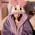 thumbnail image 2 of Disney-ropa de dormir de terciopelo Coral cálido para pareja, albornoz engrosado, pijama con capucha, traje de invierno, Daisy & Donald Duck, Pjs Y2k Winnie, 2 of 5