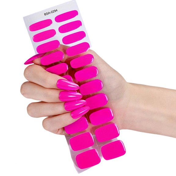 22pcs Gel Nails Stickers with 22 Styles Flexible Nails Art Set for Parties Work Safe and Gentle on Long Time Shining