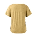 thumbnail image 4 of Domuza Post Shoulder Surgery Recovery Shirts Women After Rotator Cuff Post Shoulder Surgery Short Sleeve T-Shirts Chemo Dialysis Port Top Khaki 3XL, 4 of 5
