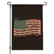 USA Vintage Flag Pledge of Allegiance Garden Yard Flag