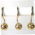 thumbnail image 2 of 12 anillos dorados para cortina de ducha, ganchos fáciles de enrollar, anillos para cortina de ducha, ganchos fáciles, no es necesario quitar la barra de la ducha, 2 of 5