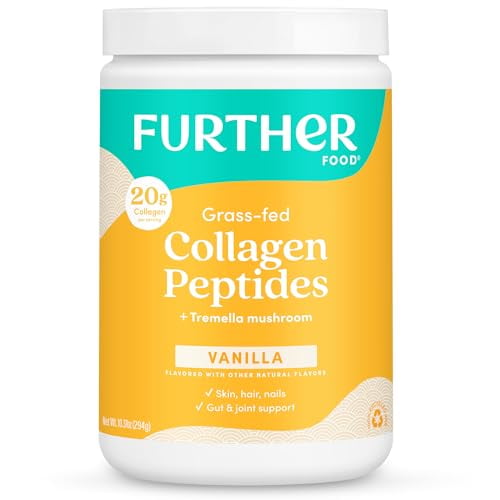 Péptidos de colágeno de vainilla en polvo adicionales, proteína hidrolizada tipo 1 y 3 alimentada con pasto, salud intestinal + articulaciones, cabello, piel, uñas, Paleo Keto sin azúcar 10.37 oz