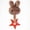 Brown, variant on Dog Chew Toy Cute Dog Teething Toy With Plush Top And Textured Ring For Small Medium Dogs,Brown-20X12Cm
