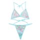thumbnail image 3 of Gibobby Conjunto ropa interior mujer Camisón de encaje para mujer, lencería sexy de encaje para novia(Azul, G), 3 of 4