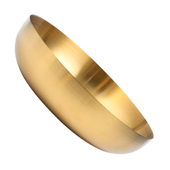 BESTOYARD Elegant Golden Stainless Steel Fruit Bowl Wear Resistant Household Food Bowl