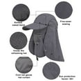 thumbnail image 4 of LShunze Sun Hat for Men Women with Neck Flap, Foldable Breathable Fishing Cap, UPF50+ Sun Protection Drawstring Sun Hat, 4 of 8