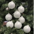 thumbnail image 3 of Christmas By Krebs 2 5/8" (67mm) Seamless Glass Ornament [8 Pieces], Decorated Designer Heirloom (Classic White Velvet), 3 of 7