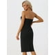 thumbnail image 3 of Vestido con Hombros Descubiertos para Mujer Vestido Ajustado sin Mangas Sexy para Fiestas Negro M, 3 of 6