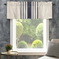 thumbnail image 4 of Midnight Blue Striped Farmhouse Short Window Curtain Valances, Beige Geometric Modern Art Rod Pocket Kitchen Valances for Living Room Bedroom Bathroom Cafe 54" x 18", 4 of 8