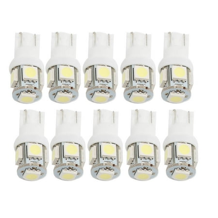 10x T10 5050 SMD 5- 194 168 W5W 360 Wedge Bulb XENON WHITE Car Tail light Unique Bargains