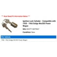 thumbnail image 2 of Ignition Lock Cylinder - Compatible with 1958 - 1966 Dodge Wm300 Power Wagon 1959 1960 1961 1962 1963 1964 1965, 2 of 2