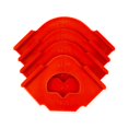 thumbnail image 4 of Plantillas de posicionamiento de ángulo de arco 4x Corte de bricolaje Círculo de bricolaje Plantillas de enrutamiento de esquina de carpintería rojo, 4 of 8