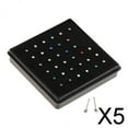 thumbnail image 1 of BELOVING 5x36 Pieces 316L Stainless Steel Nose Stud Rings Body Piercings Straight Bar 5 Pcs, 1 of 7