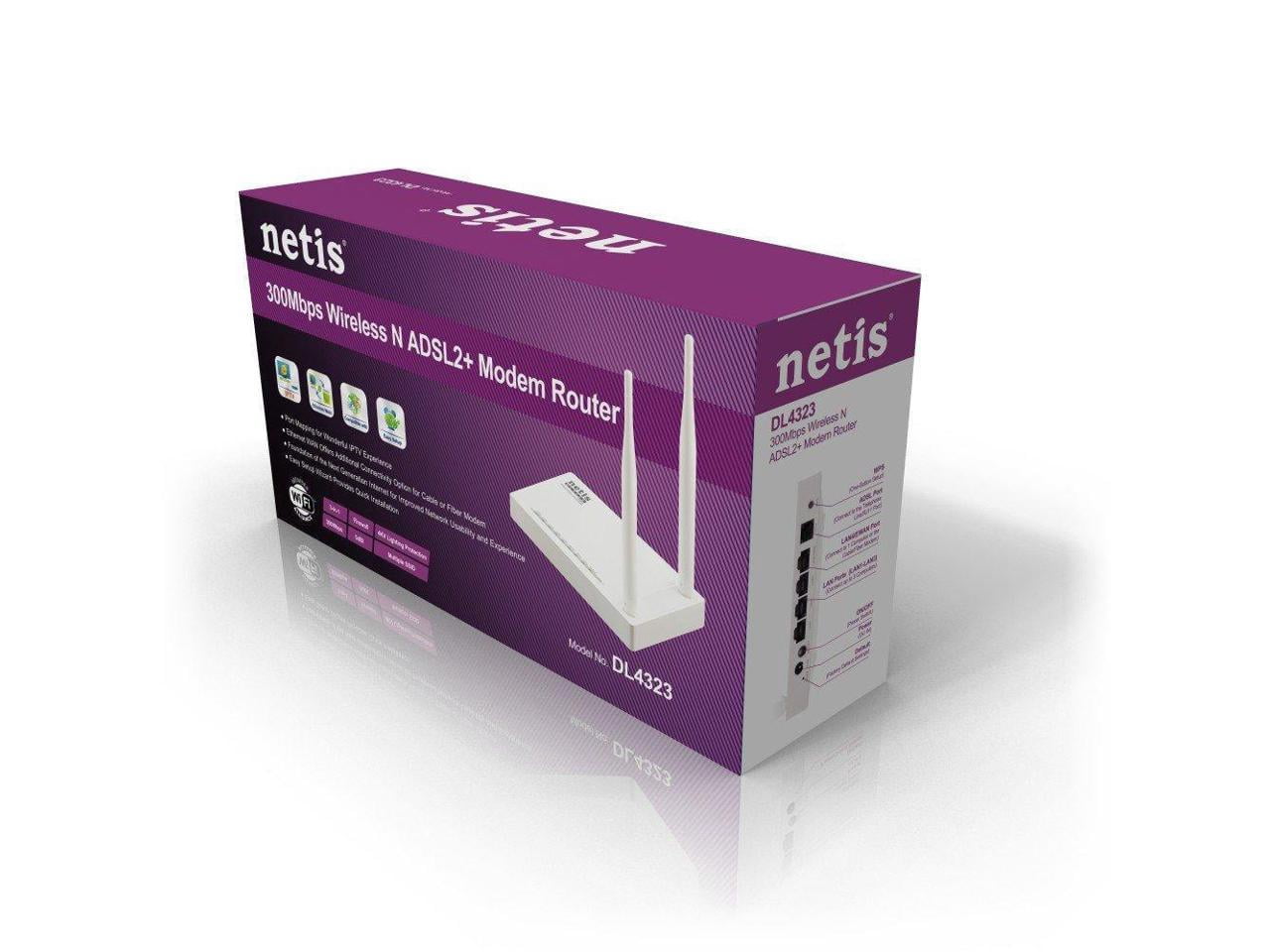 Netis DL4323 300Mbps Wireless N ADSL2+ Modem Router