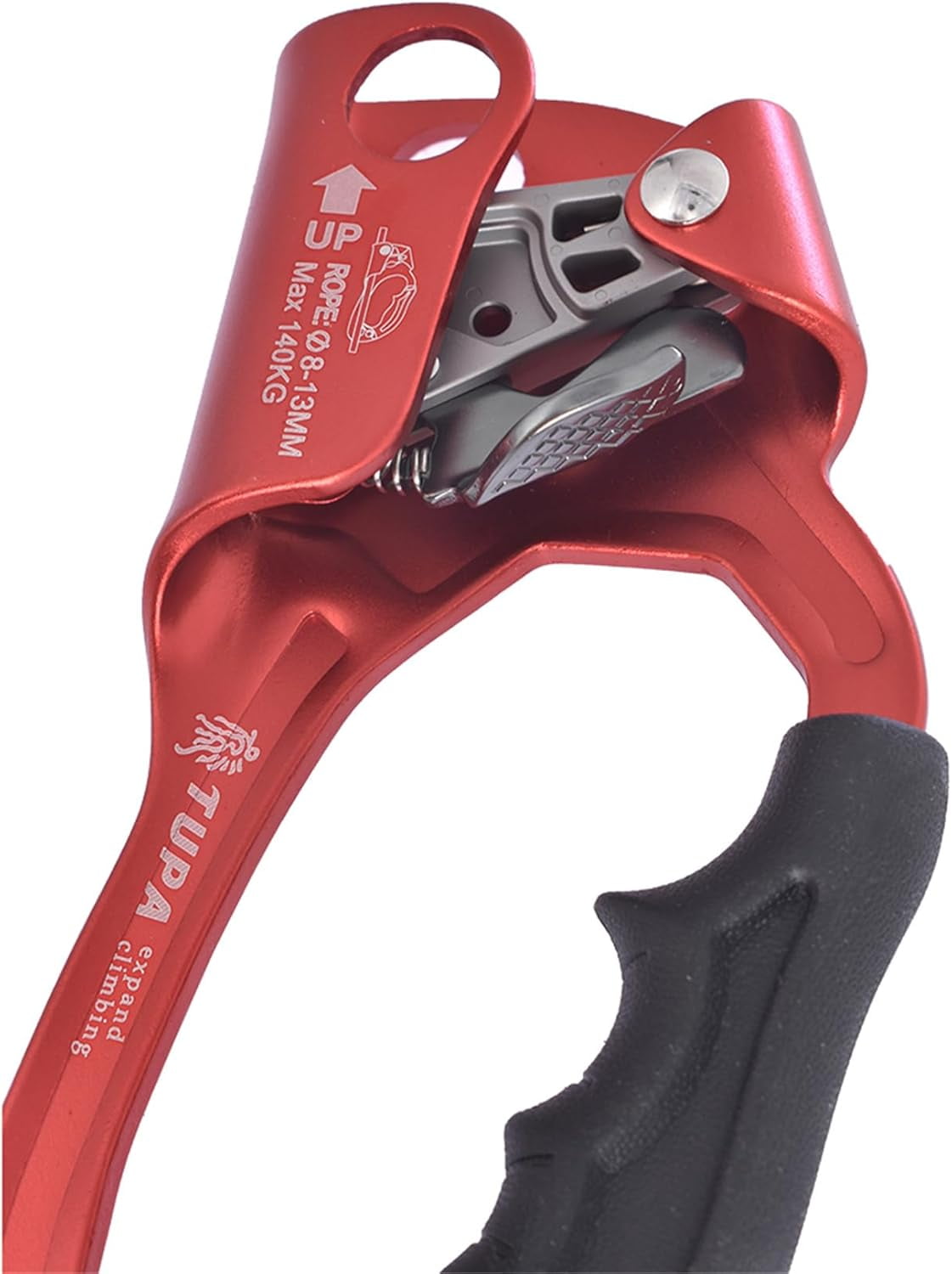 netuera Climber (Right Hand+Red) Climbing Equipment Handled Rope Clamp Ergonomic Design for Easy Ascents
