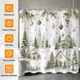 thumbnail image 4 of Tchckioa Christmas Snow Village Shower Curtain,72x72 Inch Waterproof Hooks Bath Curtain for Bathroom, 4 of 6