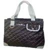 Quilted Diaper Tote, Black