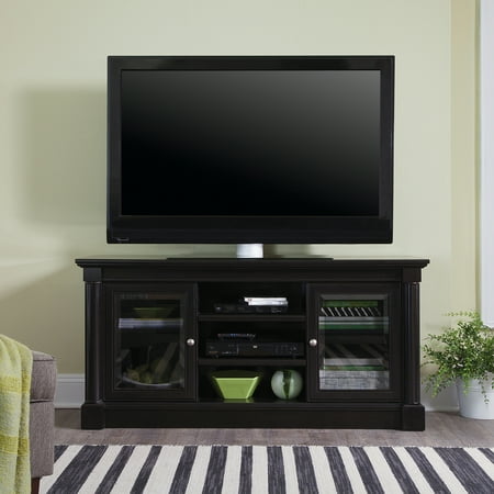 Sauder Palladia Waxed Black Entertainment Credenza for TVs up to 60″ Sauder Palladia Waxed Black Entertainment Credenza for TVs up to 60″