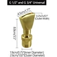 thumbnail image 2 of Fountain Nozzle Head Fan Shaped Spray Nozzle 3/4 Inch DN20, Adjustable Flat Jet Nozzle for Garden Pond Pool Water Feature, 2 of 6