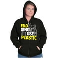 thumbnail image 3 of Save the Planet Go-Green Earth Day Unisex Fleece Graphic Zip Up Hoodie Brisco Brands 2X, 3 of 5