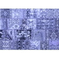 thumbnail image 1 of Ahgly Company Machine Washable Indoor Rectangle Patchwork Blue Transitional Area Rugs, 3' x 5', 1 of 4