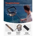thumbnail image 4 of VEVOR Fishing Net, Foldable Landing Nets with Telescopic Handle, Portable Lightweight Carbon Fiber Long Fish Gear, Nylon Covered PVC, Durable and Fish-friendly, for Kayak Boat Bank Pond,Gifts for Men, 4 of 9