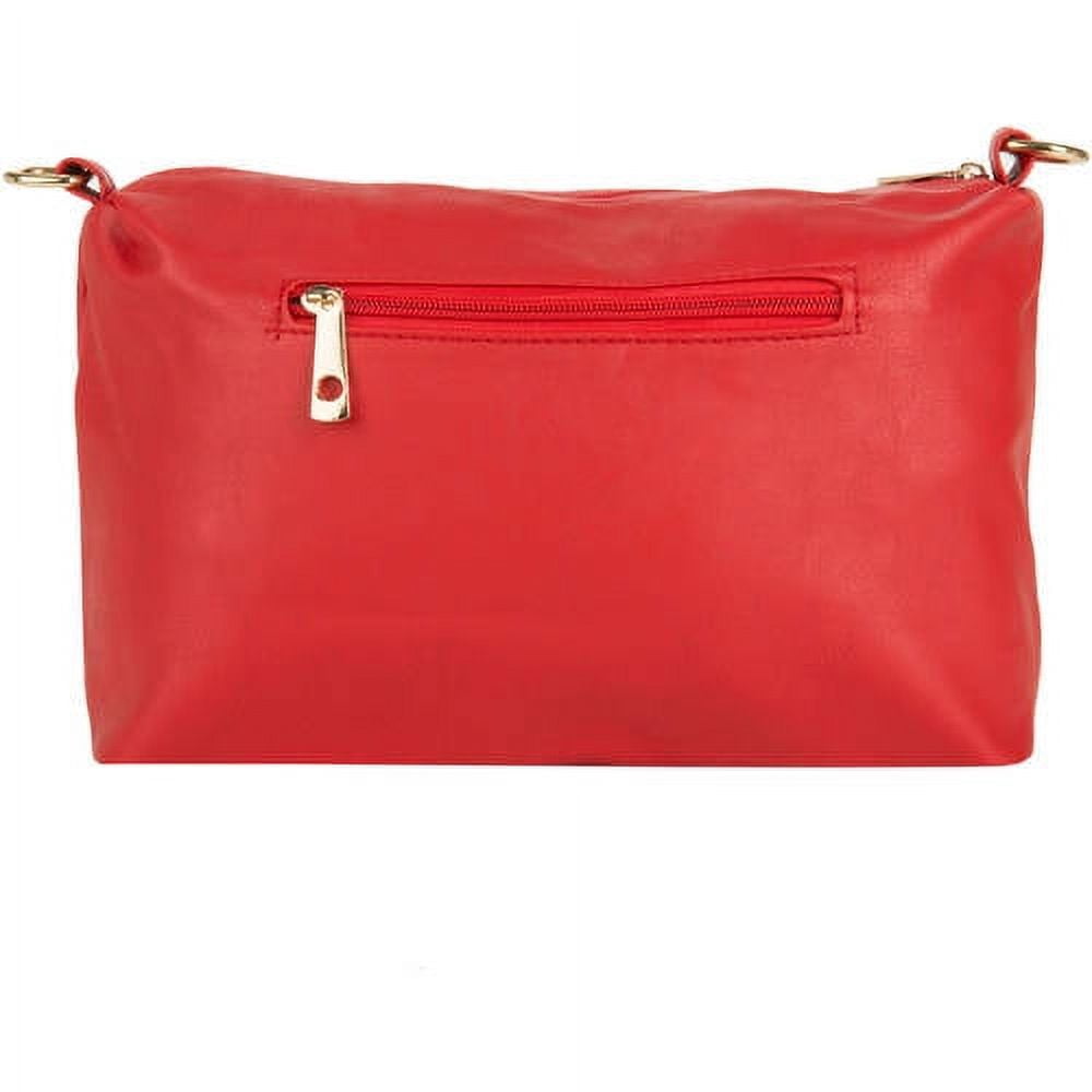 Women's Samba Over the Shoulder Leatherette Satchel Carrying Hand Bag with Shoulder Strap [Croc Skin Design]