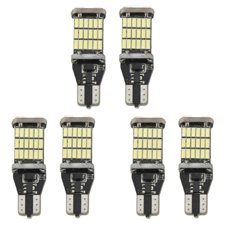 

6Pcs T15 W16W LED Backup Light Bulb 920 921 912 Error Free 4014 45Smd Highlighting Brake Light Bulb Dc12V