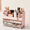 Pink, variant on Makeup Organizer with Brush Holders & 2 Drawers, Countertop Bathroom Storage Organizer for Cosmetics, Skincare & Desk Supplies for Vanity(Cream White)