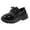 Black, variant on Wxirdiow Toddler Little Boys Girls Cowboy Boots Boys British Fashion Shiny Classic Small Leather Shoes Lace Up Soft Sole Evening Leather Boots White Size,2-2.5 Years