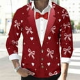 thumbnail image 4 of Xuyuer Valentine's Day Hawaiian Shirt Tuxedo for Men Graphic Long Sleeve Party Tux Tee Casual Top Button Down Shirts, 4 of 7