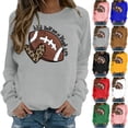 thumbnail image 5 of Thanksgiving Sweatshirts for Women Plus Sizes,Funny Sunday Night Football Game Day Sweatshirt Women,Crewneck Long Sleeve Leopard Heart Football Graphic Pullover ,Thanksgiving Workout Shirt Tops, 5 of 5