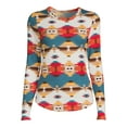 thumbnail image 2 of No Boundaries Juniors' Crew Ribbed Long Sleeve Tee, 2 of 6