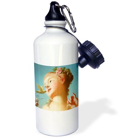 3drose Jeune Fille Delivrant Un Oiseau De Sa Cage Young Woman Face Detail By Jean Honore Fragonard Sports Water Bottle 21oz