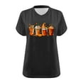 thumbnail image 4 of WREESH Plus Size Women Thanksgiving Shirt Ice Cream Graphic Tees Tops Casual Short Sleeve V Neck T Shirts Dark Gray, 4 of 5