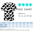 thumbnail image 4 of QTAGTESS Men's Cow Print T-Shirt Black and White Animal Pattern Graphic Tee Shirt, 4 of 7