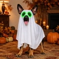 thumbnail image 2 of Halloween Decorations Saving! Halloween Pet Ghost Costume Set, Glow Green Eye Ring Pet Ghost Cape, Outfit for Small Medium Dogs Cats Holiday Trick-or-Treat Party Photo Cosplay Prop, 2 of 7