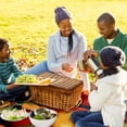 thumbnail image 6 of Fruit Outdoor Canvas Picnic Blanket Lightweight Foldable Waterproof Beach Mat with Carrying Strap and Pocket - Camping, Hiking, and Picnics!, 6 of 6